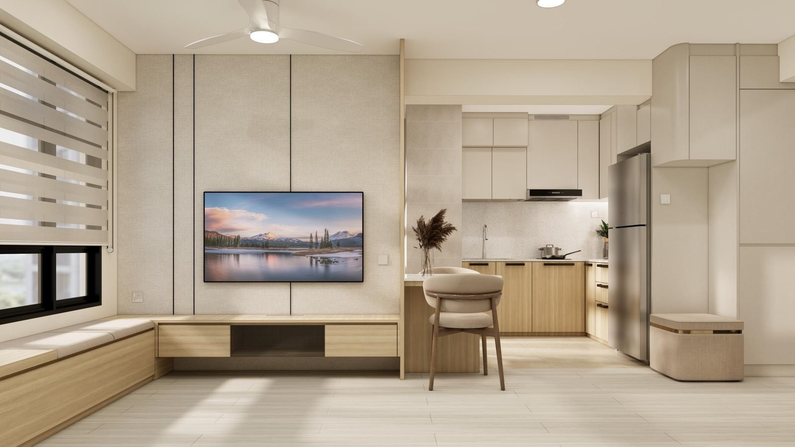 2-room HDB Scandinavian interior