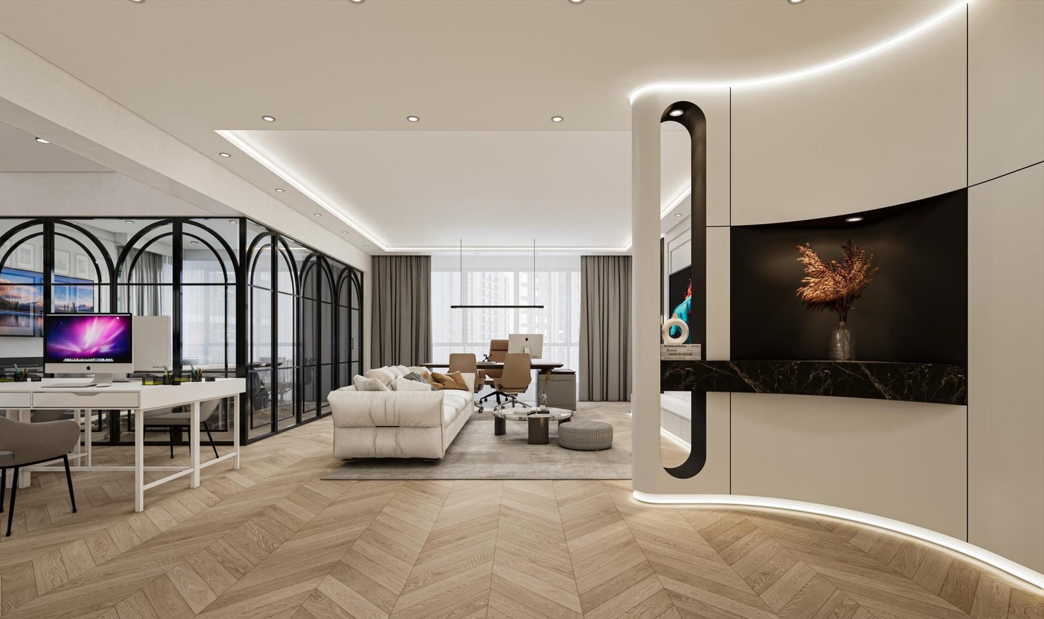 Office interior in Mount Austin, Malaysia